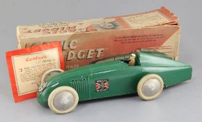 A Lines Bros tinplate clockwork Magic MG Midget, in original box with certificate