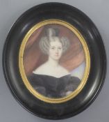 Early 19th century English Schooloil on ivoryMiniature of Mary Lady Price (1751-1773)3.75 x 3in.