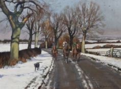 Neil Cawthorne (1936-)oil on canvas'Christmas Morning'signed and dated '9618 x 24in.