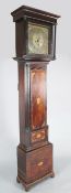 John Smith of Dublin. A George III mahogany and marquetry inlaid 8 day longcase clock with square