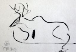 § Attributed to Joseph Beuys (1921-1986)gouacheStudy of a stagbears signature, see provenance