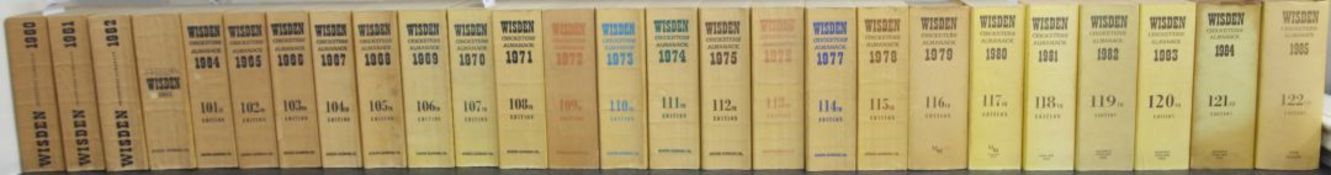 A run of Wisden Cricketers' Almanacks, 1948-2011 (excluding 2007), hardback and soft bindings,