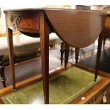 A George III mahogany drop flap Pembroke table, W.89cm