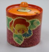 A Clarice Cliff Bizarre Floral Nuage preserve pot