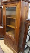 A modern cherrywood display cabinet, W.83cm