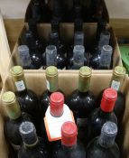 Thirty four assorted bottles of red and white wines including Domaine des Cours Cotes de Duras,