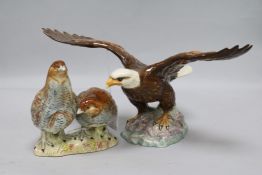 Two Beswick figures; model no. 2064 and a bald eagle 1018