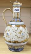 A Doulton Lambeth George Tinworth lidded jug, 1874