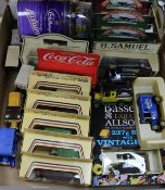 A collection of diecast cars, etc.