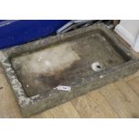 A composition stone rectangular sink, 79 x 45cm