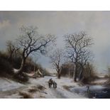 Max Brandrett, pair of oils, winter landscapes, signed, 40cm x 50cm