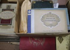 Two boxes of postcards and ephemera