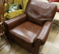 A leather armchair