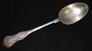 A late Victorian silver Regimental spoon, (3rd Regt R.J.L.I.)