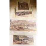 W H Nutter, four watercolours, Italian scenes, signed, 3 dated 1872, all unframed, largest 23cm x