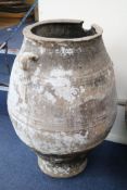 A large terracotta pot H.89cm.