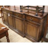 A mahogany breakfront dwarf bookcase, W.200cm