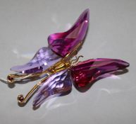 A Swarovski crystal cut glass butterfly