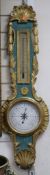 A gilt and gold painted barometer, H.84cm