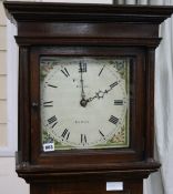 Davey of Lewes. An early 19th century oak thirty hour longcase clock, H.184cm