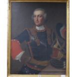 Continental School, oil on canvas, portrait of a gentleman in armour, 95cm x 72cm