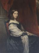 Giovanni Baptista Canevari (Italian,1789-1876), oil, portrait of a Eliza Atkinson,