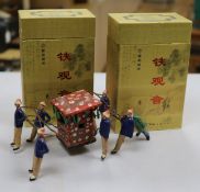 A Chinese wood and composition model of a wedding procession, early 20th century