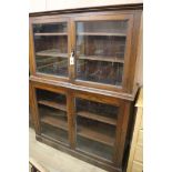 A late Victorian mahogany bookcase, W.127cm H.167cm