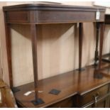 A George III inlaid mahogany tea table, W.99cm