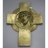 A bronze cross with Christ