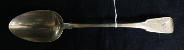 A George III silver fiddle pattern basting spoon by Hougham, Royes & Dix, London, 1817.