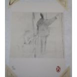 Balthus print, signed in the plate, presented by his widow