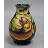 A Moorcroft small vase in the Trout pattern, designed by Philip Gibson, c.1998, height 14cm