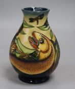 A Moorcroft small vase in the Trout pattern, designed by Philip Gibson, c.1998, height 14cm