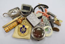 A quantity of mixed costume jewellery etc.