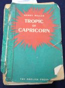 Miller, Henry - Tropic of Capricorn, Obelisk Press, 1st edition with original wraps (detached and