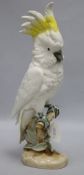 A Royal Dux figure of a cockatoo, impressed no.5 402/86/5