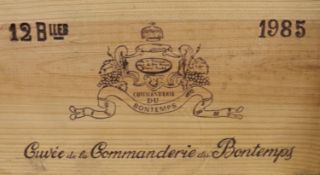 One case of Cuvee de la Commarderie, Sauterrnes, 1985