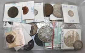 A group of 18th-20th century European coins