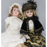 A German Simon and Halbig doll and another