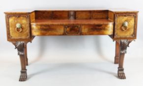 A Regency mahogany sideboard,