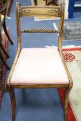A set of six Regency dining chairs