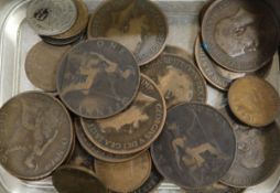 A collection of British coins, including a quantity of pre-1947 silver, Victorian and later,