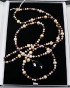 A double row South Sea cultured pearl necklace, 51cm.