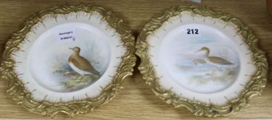 Two Doulton, Burslem 'ornithological' plates, by Henry Mitchell