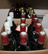 Twenty nine assorted bottles of red and white wines including six Chateau Prieure d'Appelles,