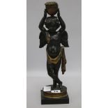 A mid 19th century French bronze and gilt bronze figural brulé parfum