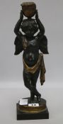 A mid 19th century French bronze and gilt bronze figural brulé parfum