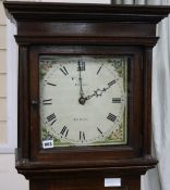 A Davey of Lewes early 19th century oak thirty hour longcase clock, H.184cm
