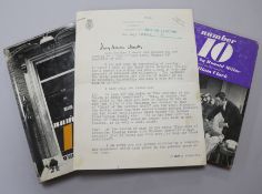 William Clark book no.10 and The Play by Ronald Miller based on the novel and a letter signed by